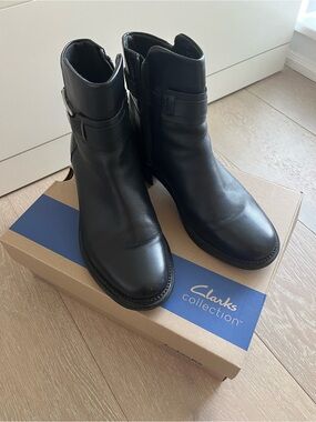 Black Leather Ankle Boots